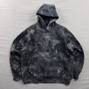 YPB neoKNIT MAX Hoodie Mens XL Grey Camo Leaf Print Performance Sweatshirt
